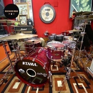 Drumset IKMAL TOBING TRIAD fullset cymbal sabian tama octoban snare double twin pedal drum